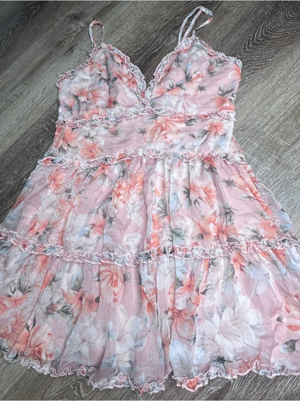 🌸 Windsor Floral Ruffle Dress  Size L – Spring/Summer Ready